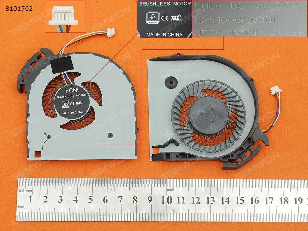 Picture of Laptop fan for Lenovo IdeaPad V110-15 V110-15ISK 5pin 5V 0.5A(Original)