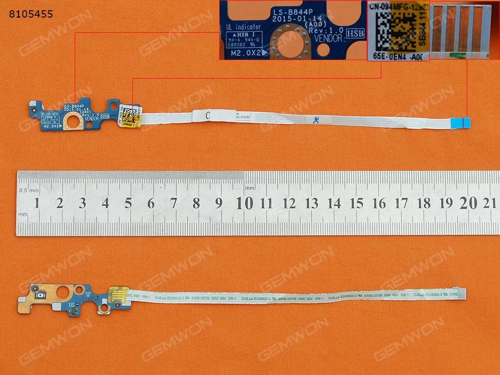 Picture of Power Button Board With Cable For DELL Inspiron 15 5455 3558 5559 5555 5558