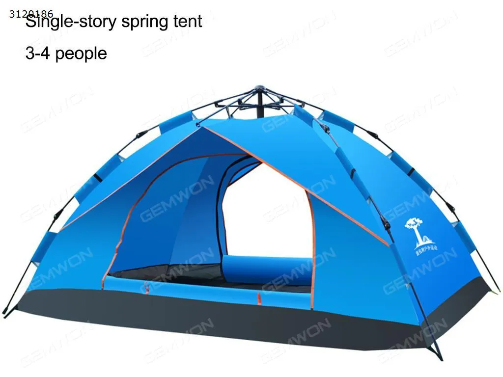 Picture of Outdoor Spring Automatic Tent，Camping Rest Essential，3-4Person，Blue