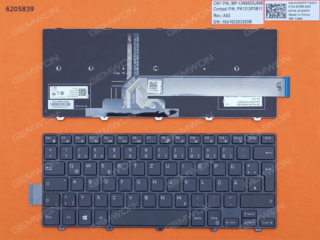 Picture of DELL Inspiron 14-3000 5447 5442 5445 7447 Series BLACK FRAME BLACK (Backlit,For Win8)