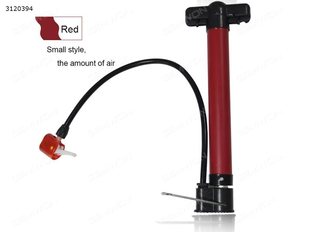 Picture of Outdoor Cycling Mini Plastic Steel Bicycle Pump,Mountain Bike Portable Inflator Pump，Red