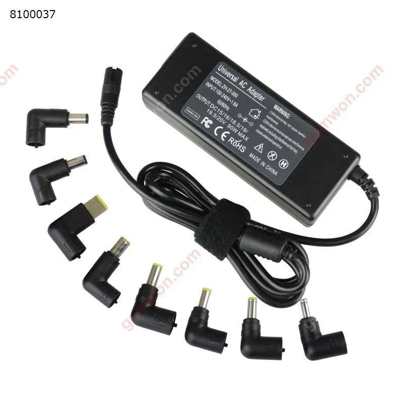Picture of 15-20V 90W Multifunction Adapter,Standard 8 DC head,DELL 19V 5.5*2.5,DELL 19V 5.5*1.7,DELL 19.5V 7.4*5.0,HP 18.5V 7.4*5.0,HP 19.5V 4.5*3.0,LENOVO 20V 7.9*5.5,LENOVO 20V Square Mouth,SAMSUNG 19V 5.0*3.0