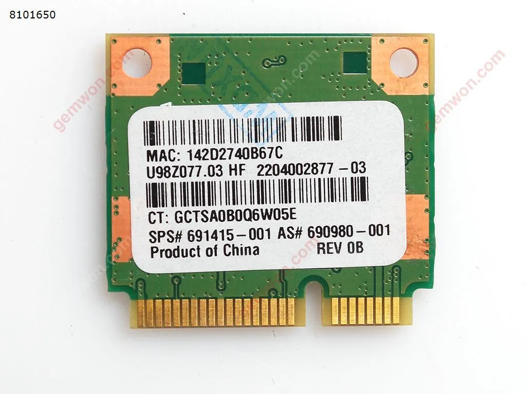 Picture of Ralink RT5390BC8 WIFI Wireless Card PCI-E,Support System Windows XP 32,64-Bit/ Vista32,64-Bit