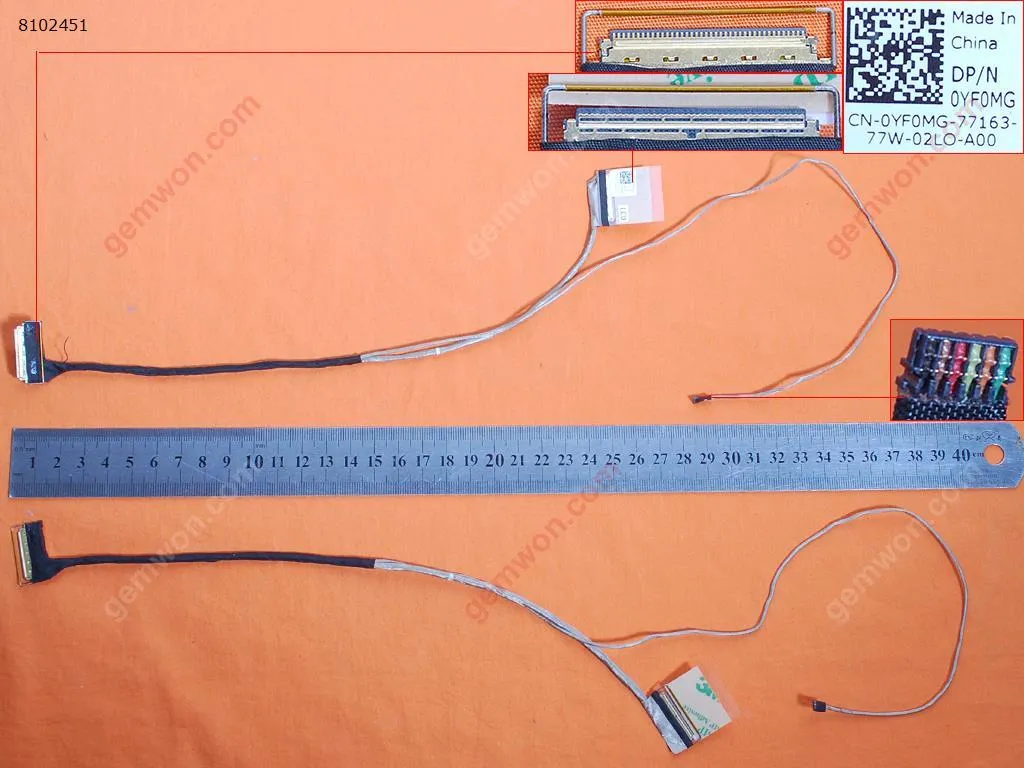 Picture of Laptop LCD/LED cable for DELL 15 3567 INSPIRON 15 3567 turis 15 TOUCH EDP ，ORG