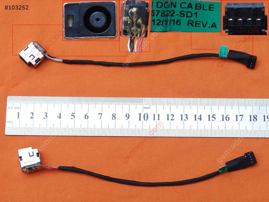 Picture of DC Power Jack per Notebook HP 2000-2b09wm HP Pavilion G6 G6-1000 G6-1109TU G6-1103TU G6-1112TU G6-1157ER G6-1860US G6-1100TX