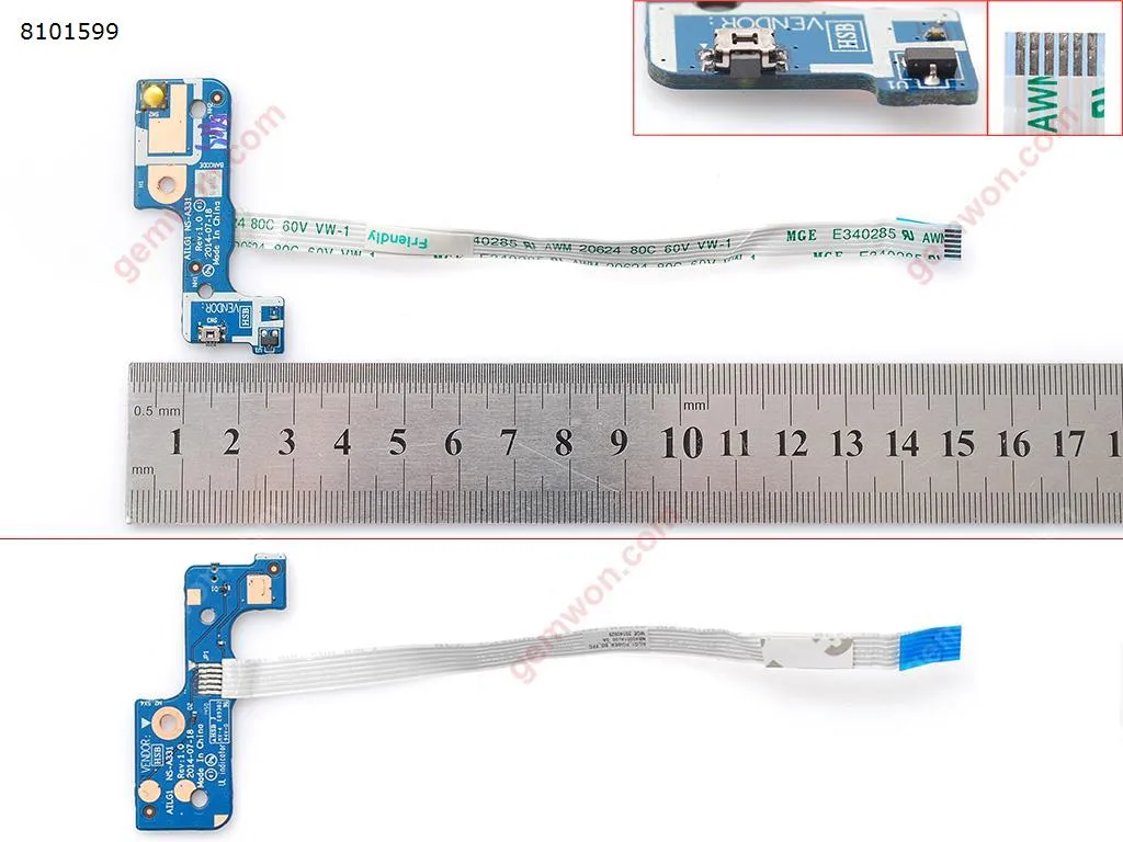 Picture of Power Button Switch Board With Cable For Lenovo G70-70 G70-50 G70-80 Z70-80  PN:NS-A331
