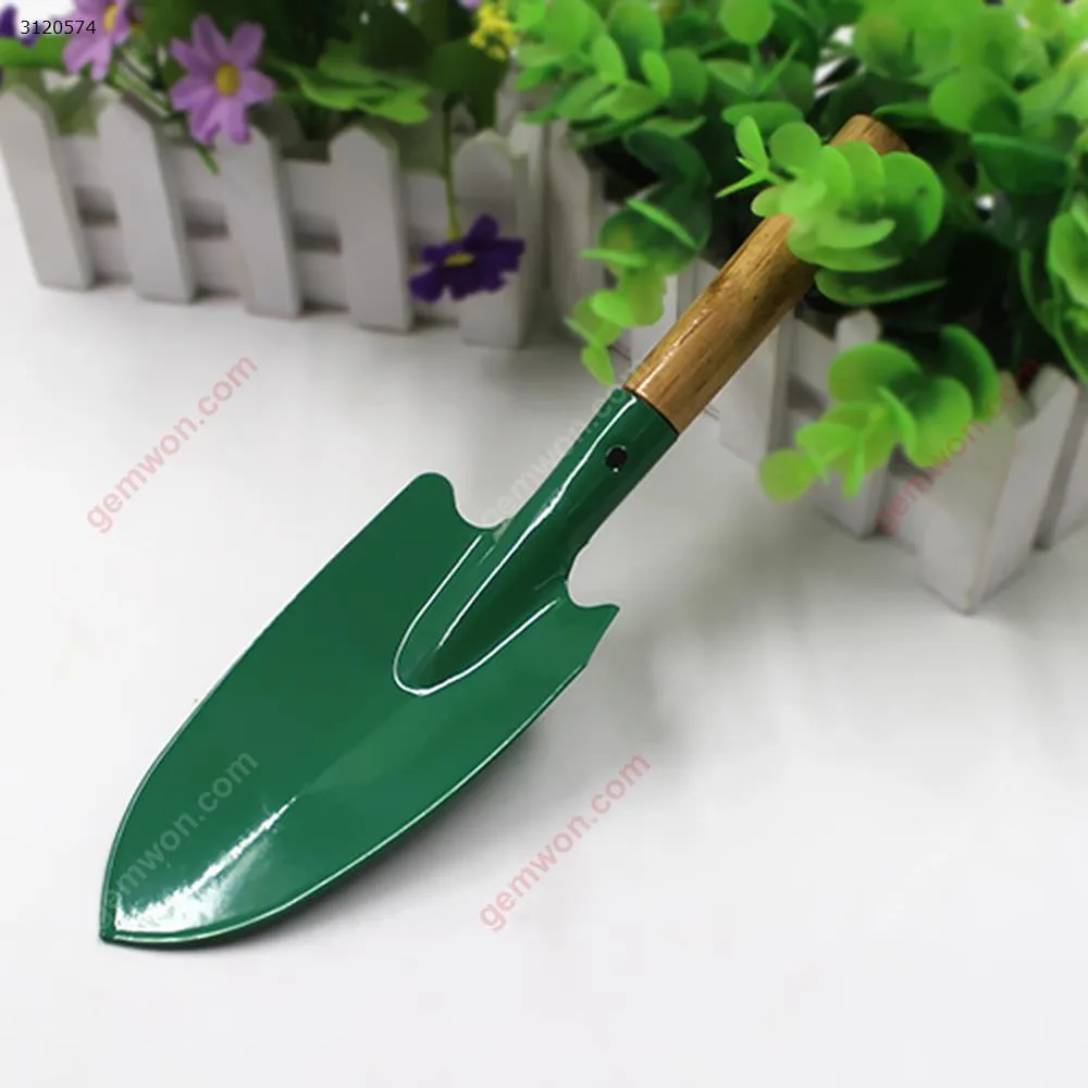 Picture of Outdoor Garden Wooden Handle Flower Scoop,Growing Flowers and Weeding Tools,Green