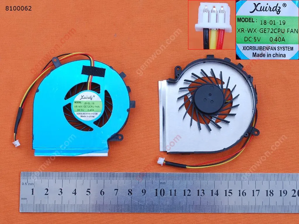 Picture of MSI GE62 GE72 PE60 PE70 GL62 GL72(3 Pin,For CPU fan,OEM)