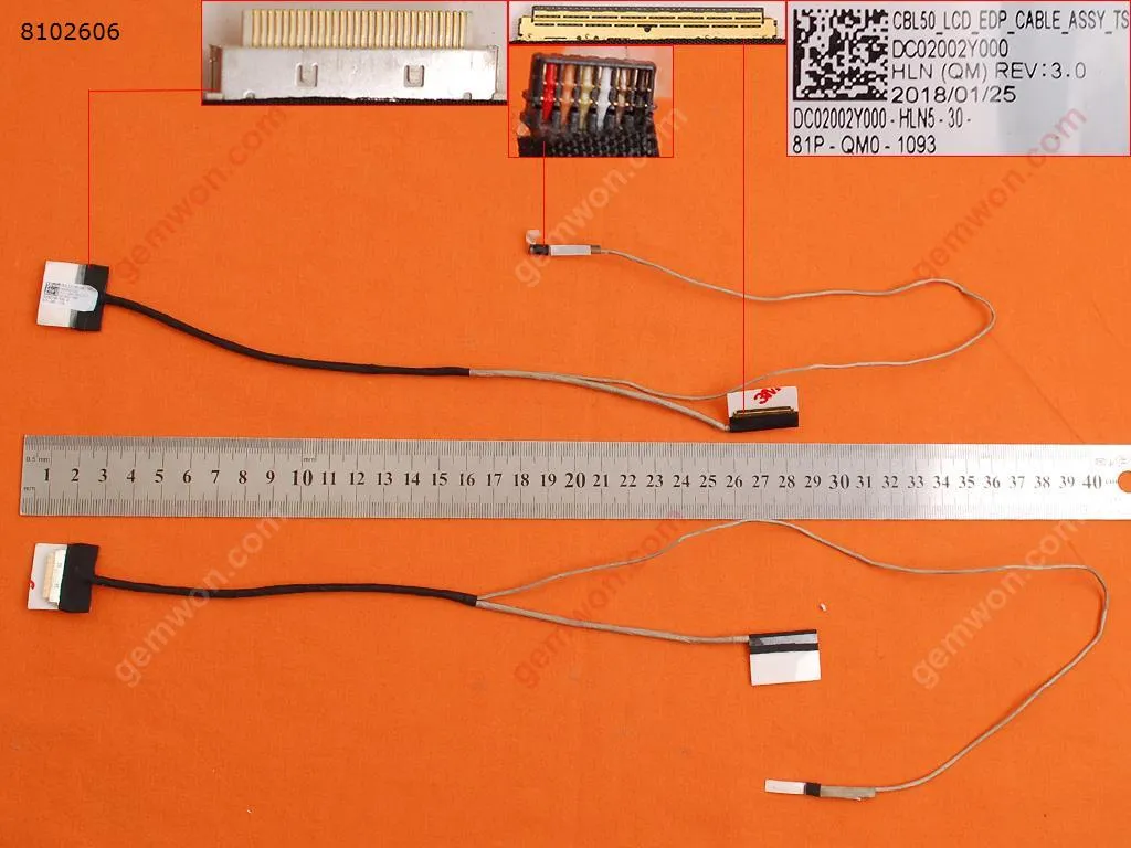 Picture of Laptop LCD/LED cable for HP 15-BS 15T-BR 15Z-BW CBL50 （With Touch）,40pin,ORG