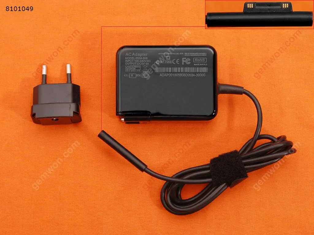 Picture of Microsoft 15V4A 60W surface book（Wall Charger Portable Power Adapter）Plug：EU