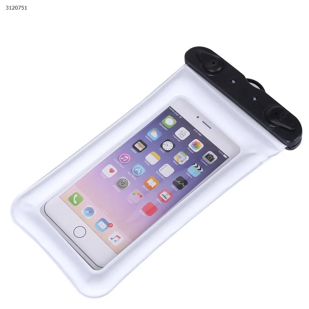 Picture of Airbag Floating Phone Waterproof Case Transparent Swim Touch Screen Waterproof Case Mobile Phone Bag Inflatable Mobile Phone Waterproof Bag, White