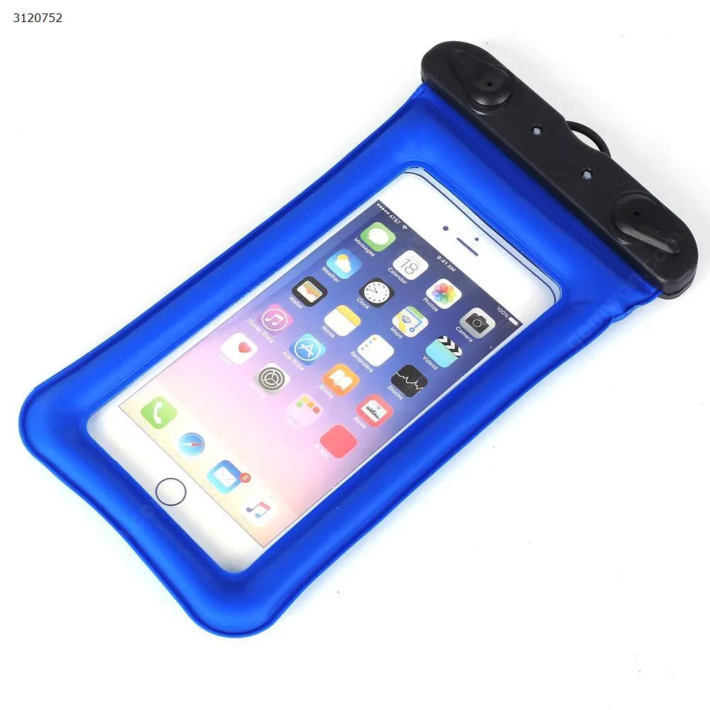 Picture of Airbag Floating Phone Waterproof Case Transparent Swim Touch Screen Waterproof Case Mobile Phone Bag Inflatable Mobile Phone Waterproof Bag, Blue