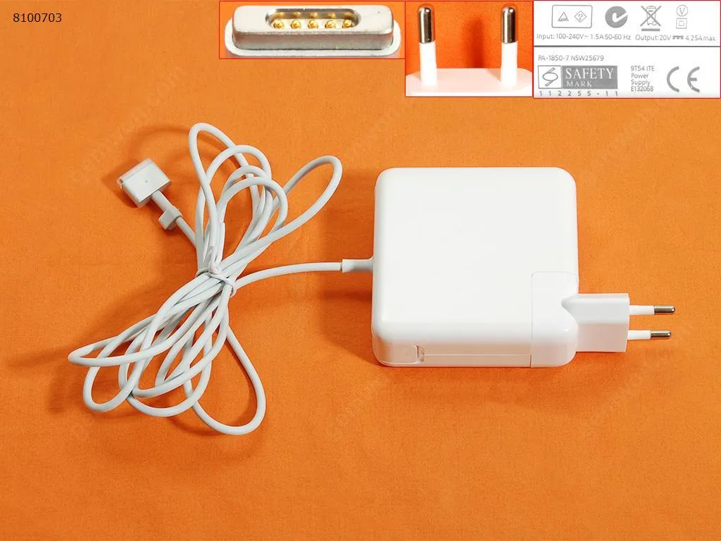 Picture of Apple Macbook 20V 4.25A 85W Connector Shape T2 For A1398 A1424 (High Copy )Plug：EU