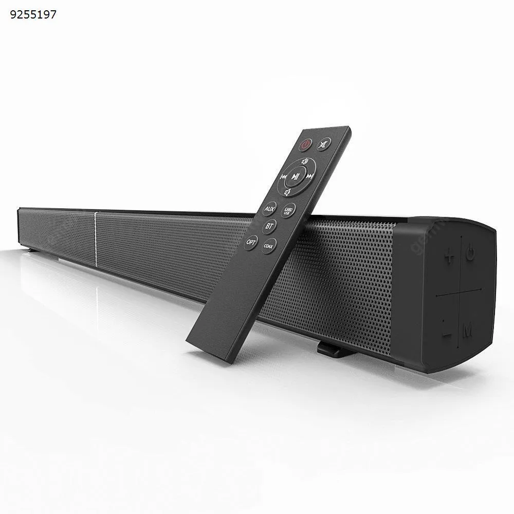 Picture of 32-Inch 2.0 Channel Sound Bars for TV Wireless Bluetooth Speaker Home Theater System, 4 Speakers Strong Bass, Optical Coaxial AUX USB and TF Card, Wall Mountable, Remote Control（US）