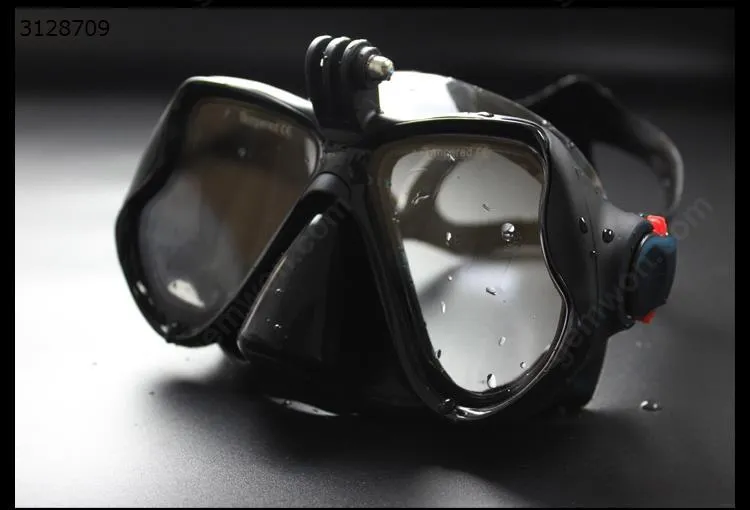 Picture of Diving Event Gawp Photographic Camera - Anti Fog Diving Goggle Adult Snorkeling Mask Eyewear Tempered Glass Lens Camera black
