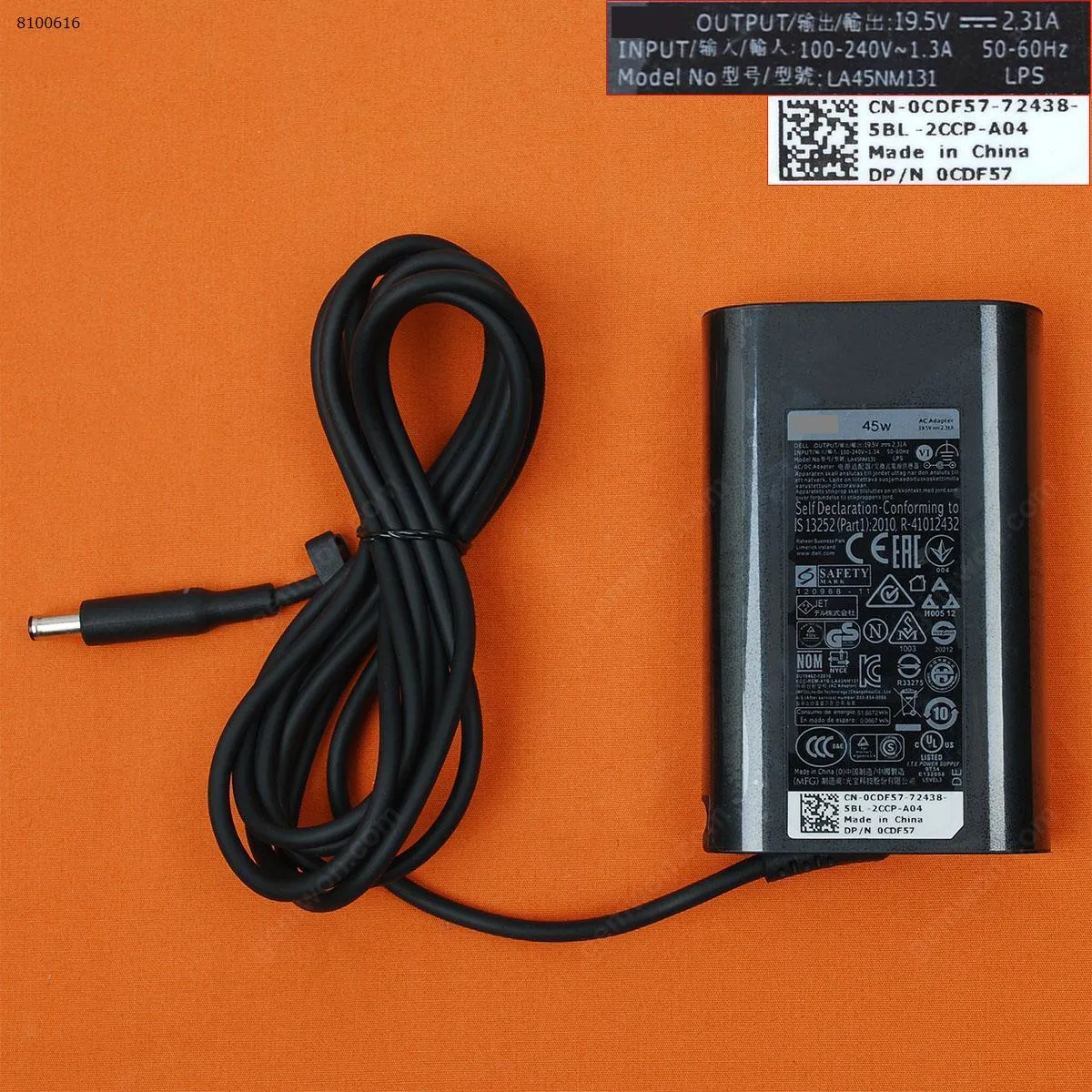 Picture of Dell 19.5V 2.31A Φ4.5x3.0x0.6mm Elipse Shape  ( Quality:A+ )  