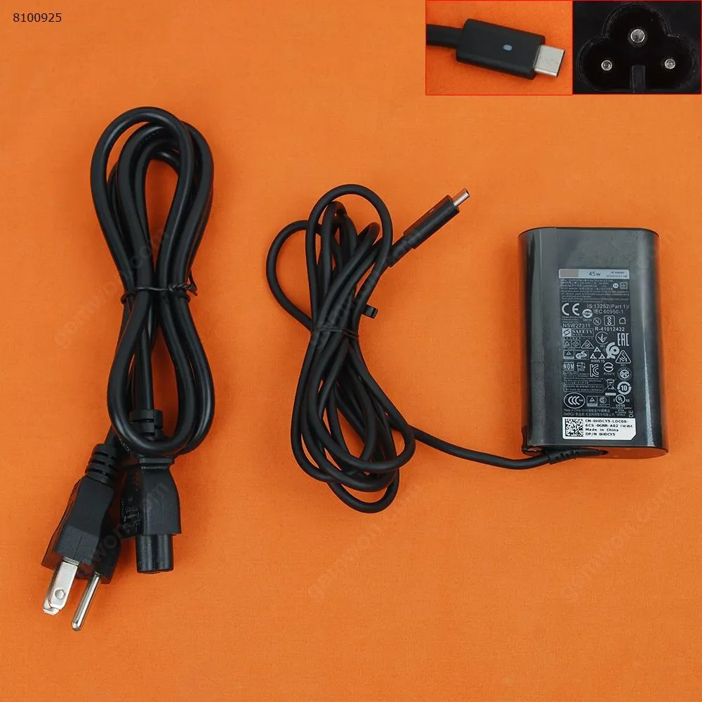 Picture of Dell 5/20V 10/45W Type-C + Cable( Quality : A+ )Plug：EU