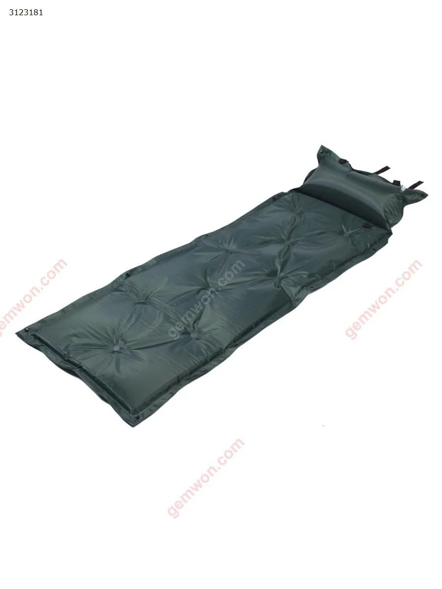 Picture of Outdoor inflatable camping tent pad beach waterproof picnic air mattress sleeping pad cushion pillow moisture pad (green)