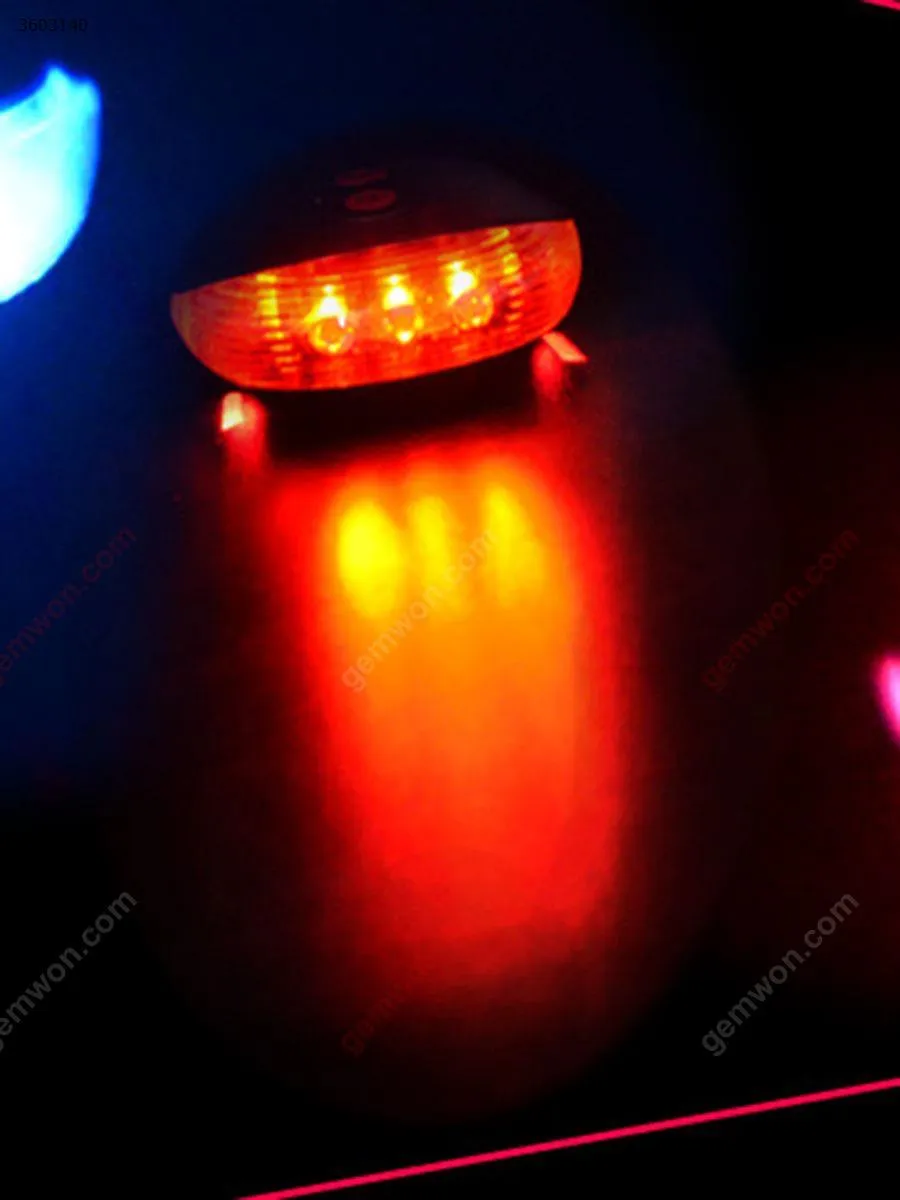 Picture of Bicycle LED taillight safety warning light 5 LED 2 laser night mountain bike taillight bicycle light (red)