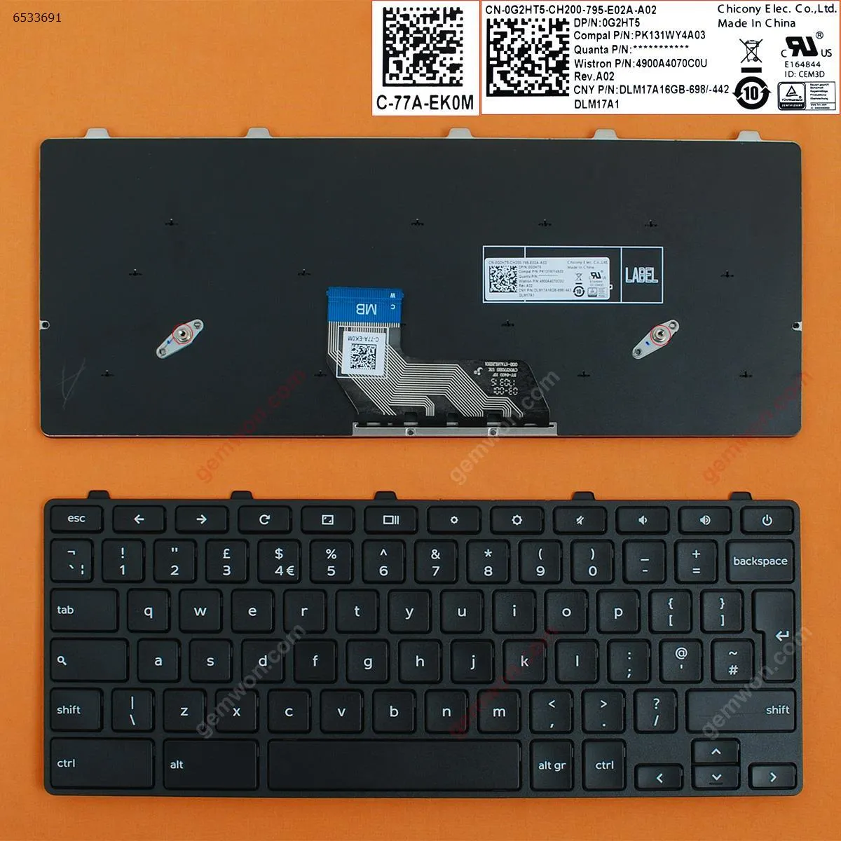 Picture of Dell Chromebook 11 3180 3189 BLACK FRAME BLACK