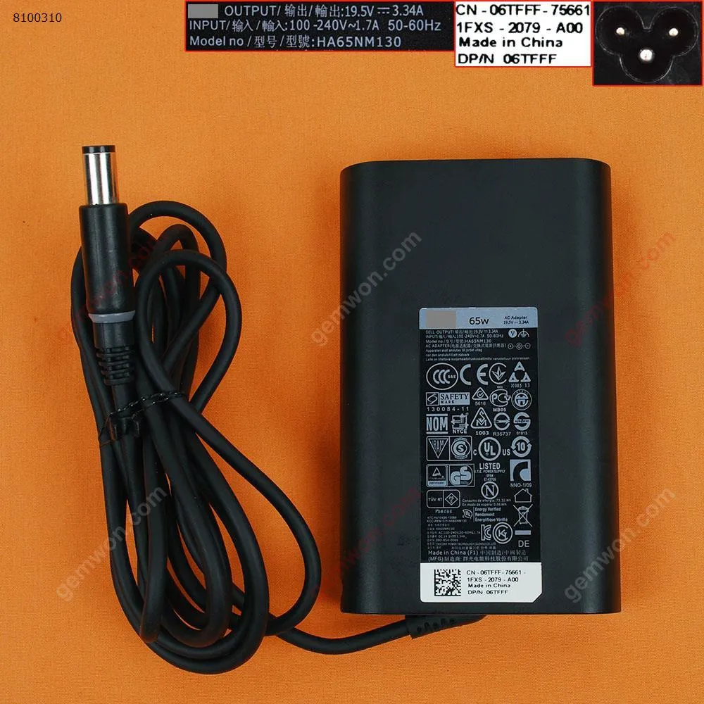 Picture of Dell 19.5V 3.34A Φ7.5x5.0mm ( Quality : A+ ) 