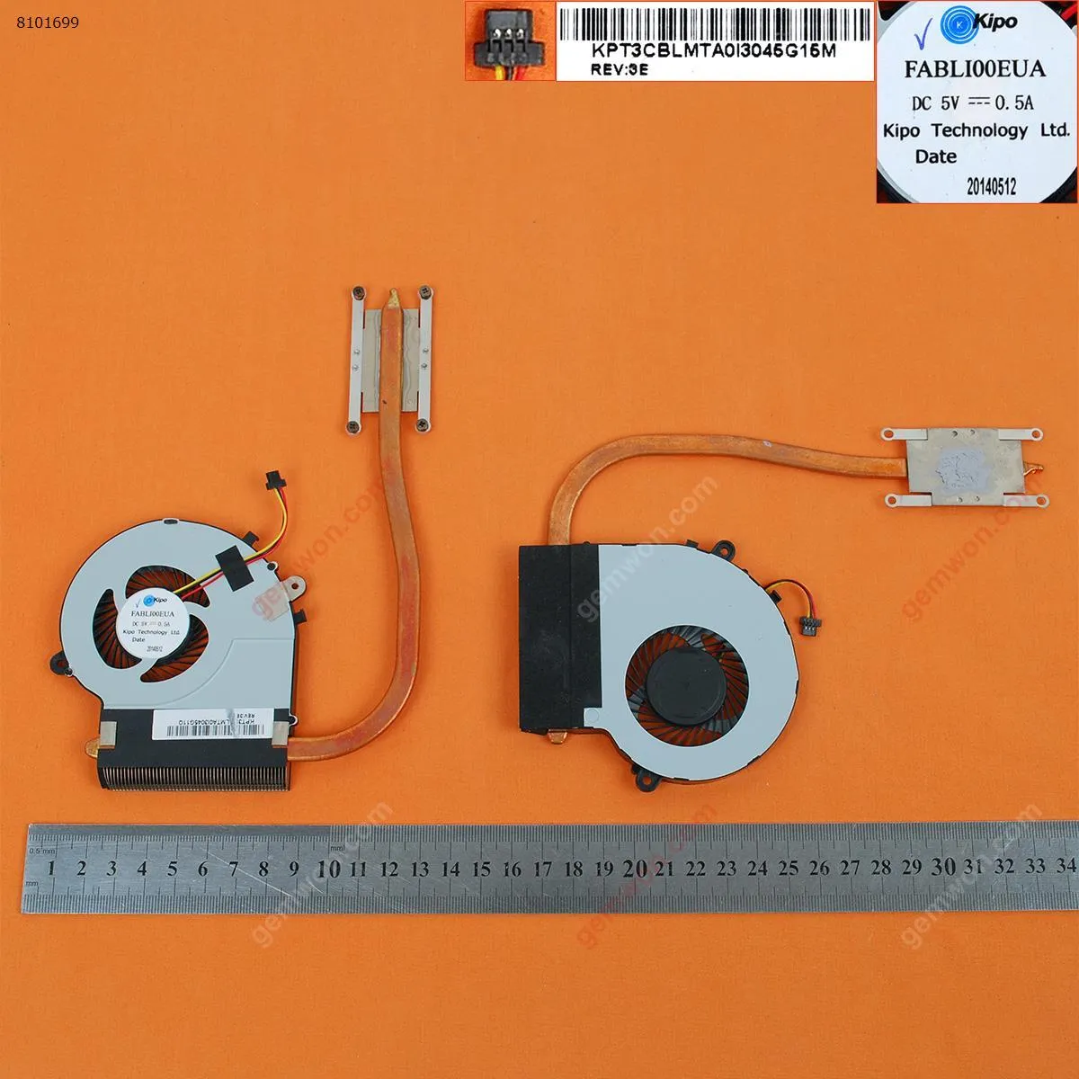 Picture of Toshiba Satellite L50-B L55-B L50D-B L55T-B L55-B5267 3pin(Integrated graphics,Heatsink)