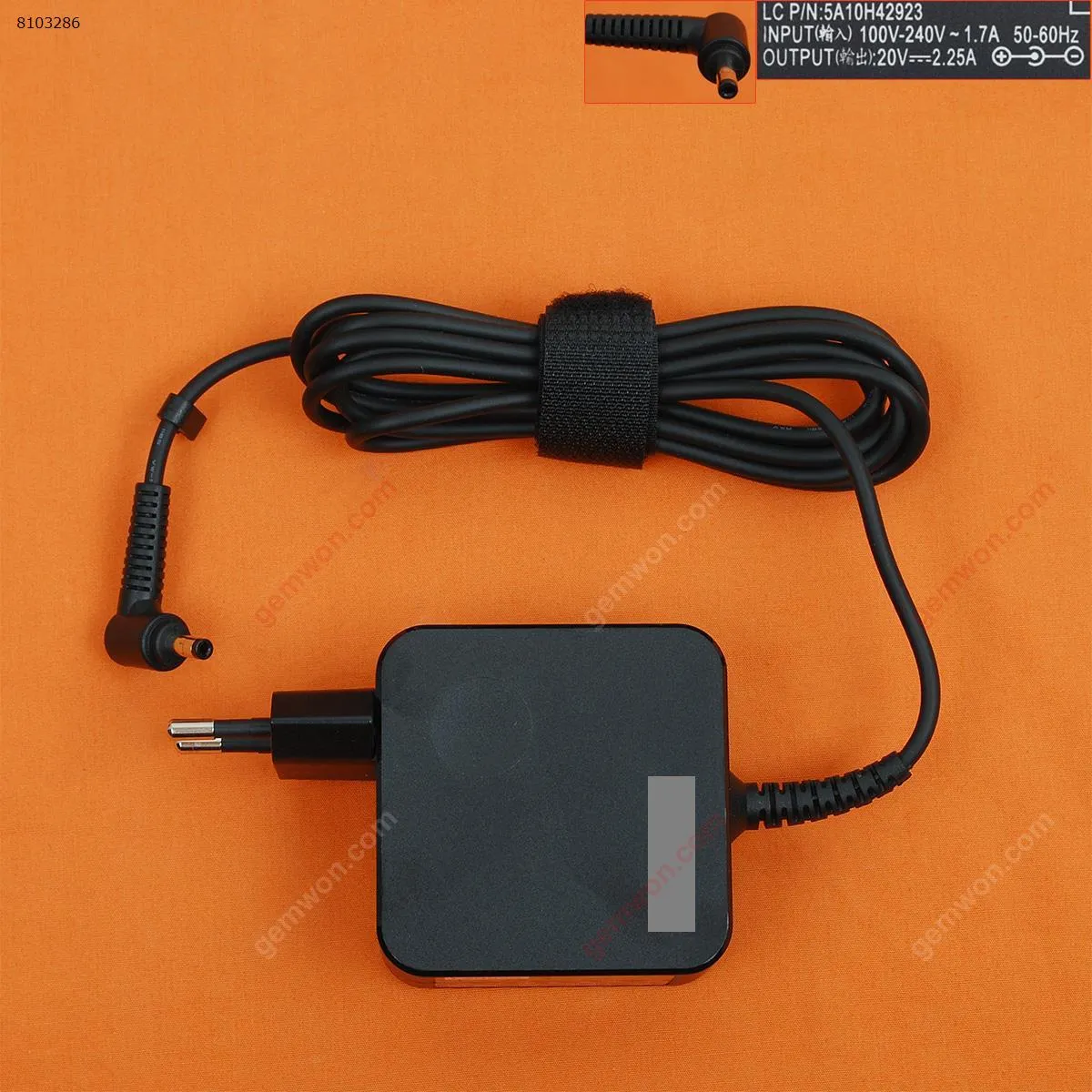 Picture of Lenovo 20V 2.25A 45W Φ4.0x1.7mm (Quality：A+)  Plug：EU