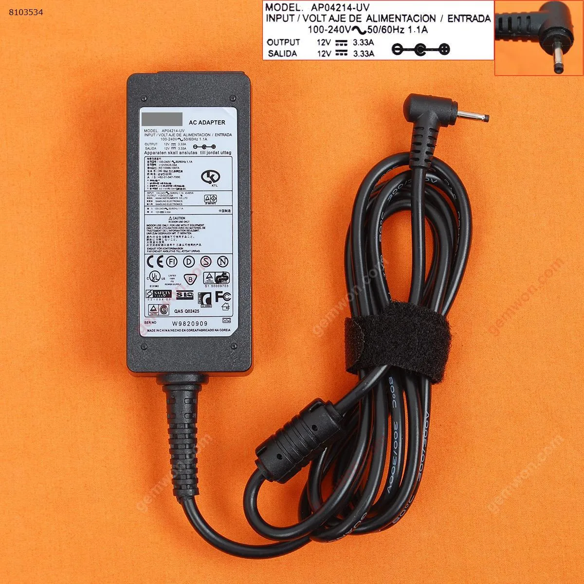 Picture of SAMSUNG 12V 3.33A Φ2.5*0.7mm 40W(High Copy)