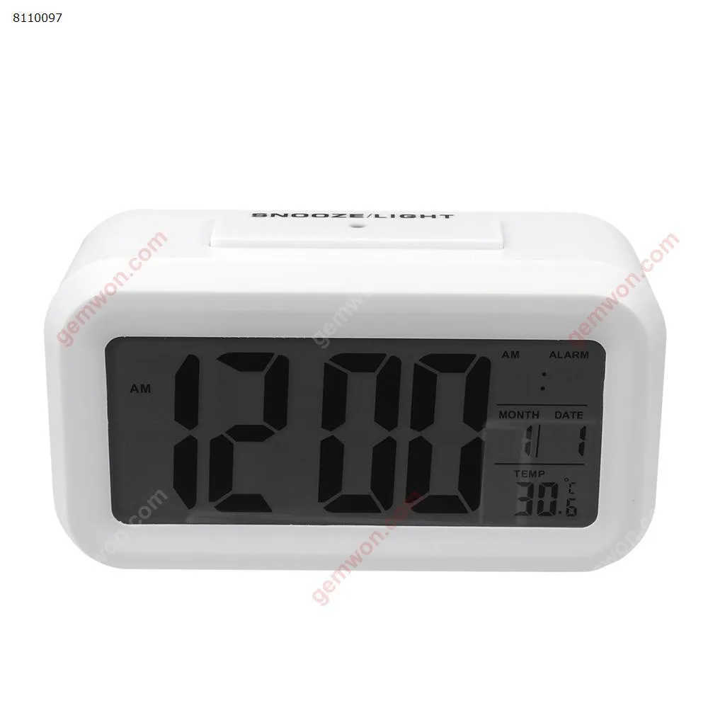 Picture of Smart clock Korean version of the silent luminous small alarm clock LED electronic clock (white)