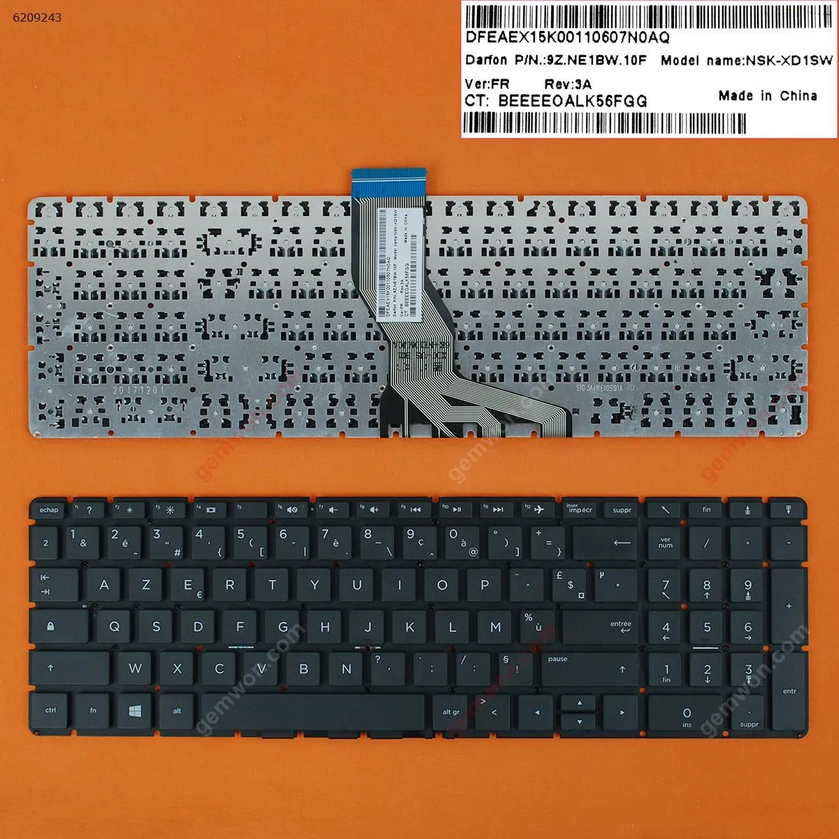 Picture of HP Pavilion 15-BS BLACK(Without FRAME，Small Enter,WIN8)