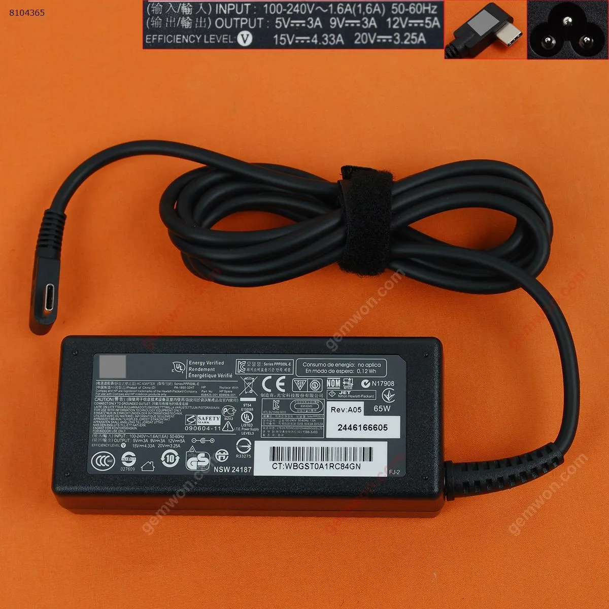 Picture of HP 20V 3.25A 65W USB Type-C (Quality：A+) 