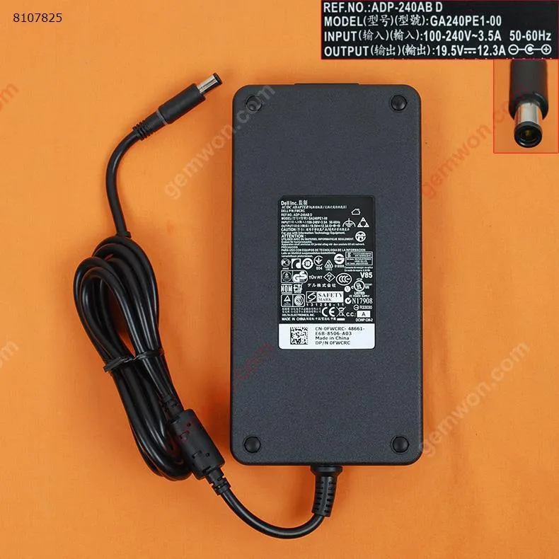 Picture of Dell 19.5V 12.3A 240W Φ7.4x5.0mm (Quality：A+)