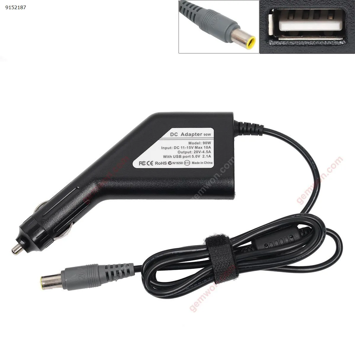 Picture of Lenovo thinkpad 20V4.5A X230i X200 X220 notebook car charging source adapter big mouth