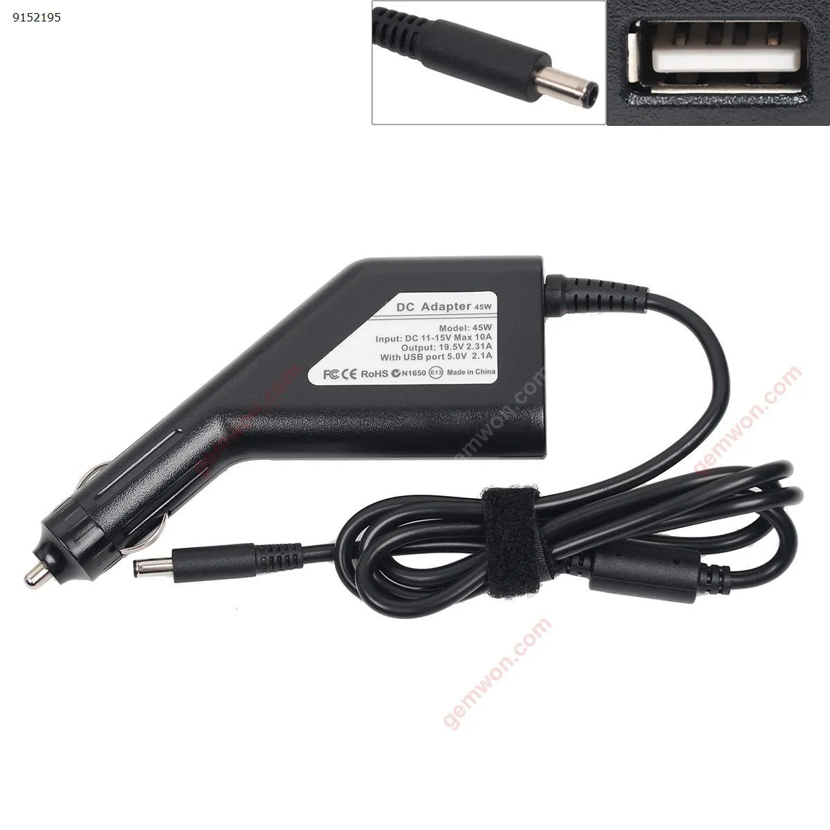 Picture of Dell DELL XPS 13 l321x XPS12 19.5V2.31A 45W car charging source adapter line