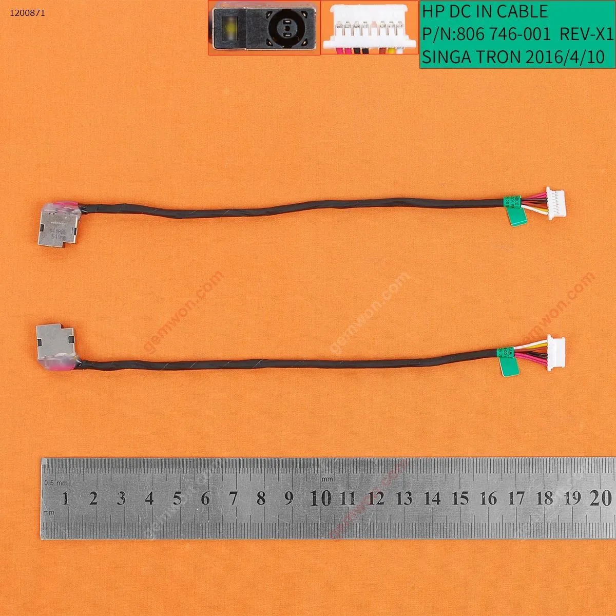 Picture of DC POWER JACK HARNESS CABLE FOR HP AB（with cable）
