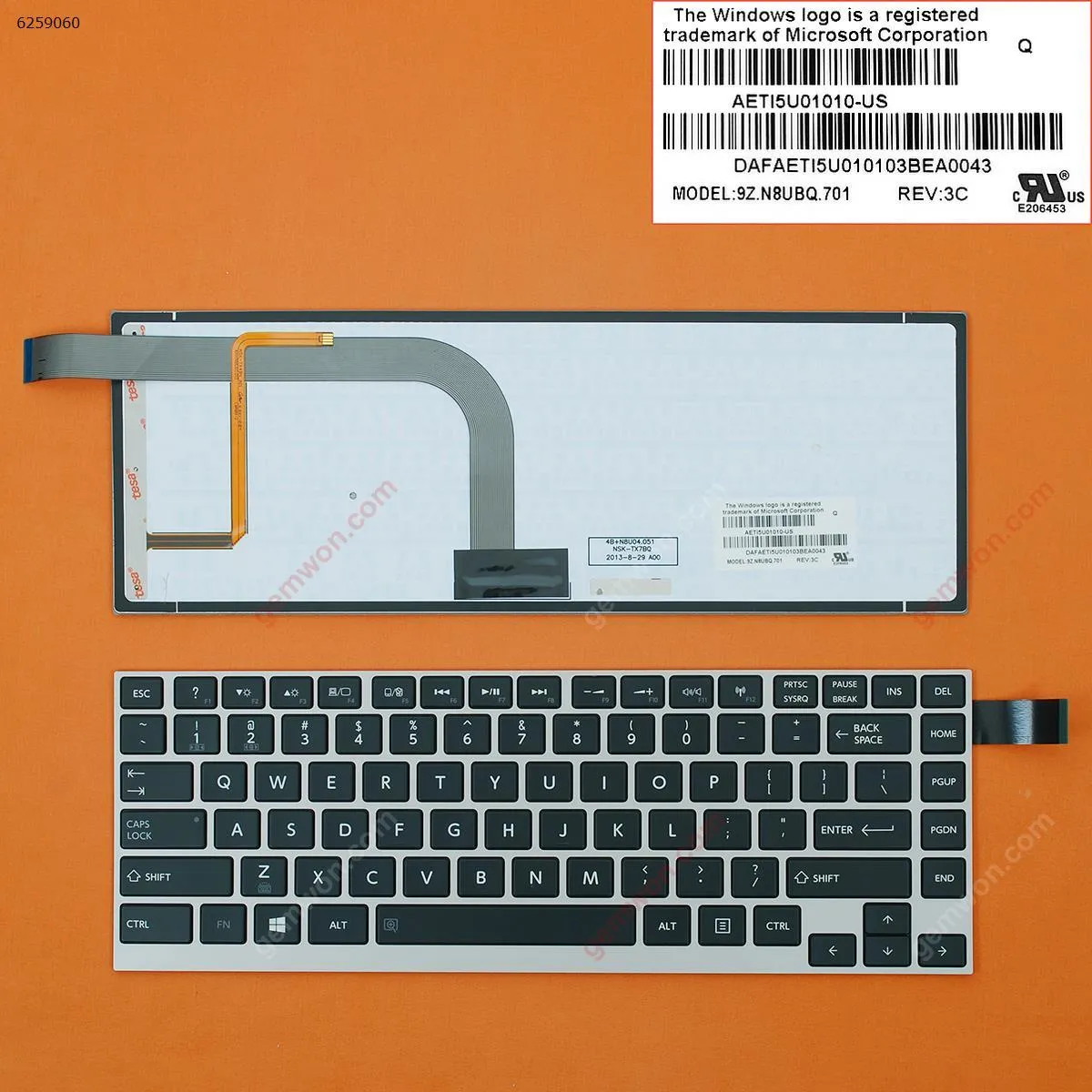 Picture of Toshiba Satellite Click W30-A W30DT-A SILVER FRAME Black(Backlit)