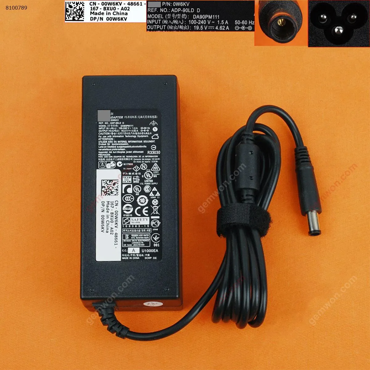 Picture of Dell 19.5V 4.62A 90W Φ7.4/7.5x5.0mm( Quality : A+ )