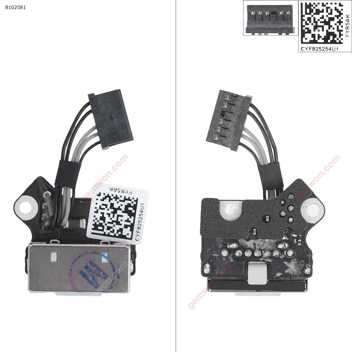 Picture of Macbook Pro MC975 Retina A1398 820-3109-A power socket board (2012-2013 years)