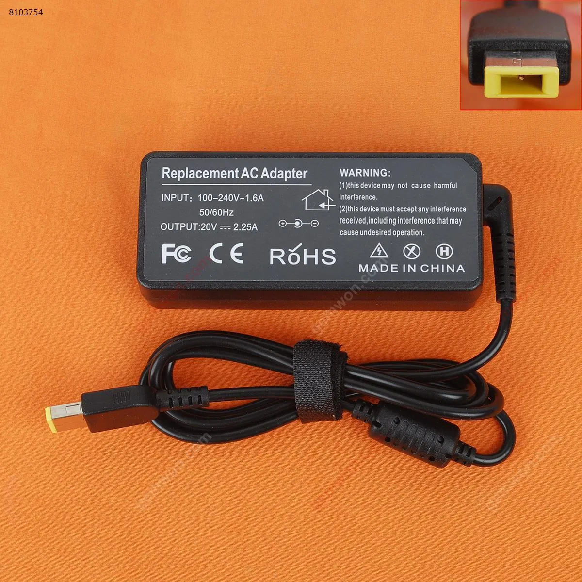 Picture of LENOVO 20V 2.25A 45W USB (High Copy)