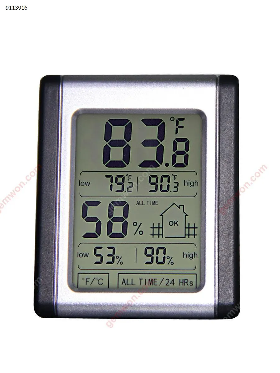 Picture of Touch screen electronic thermometer and hygrometer humidity monitor