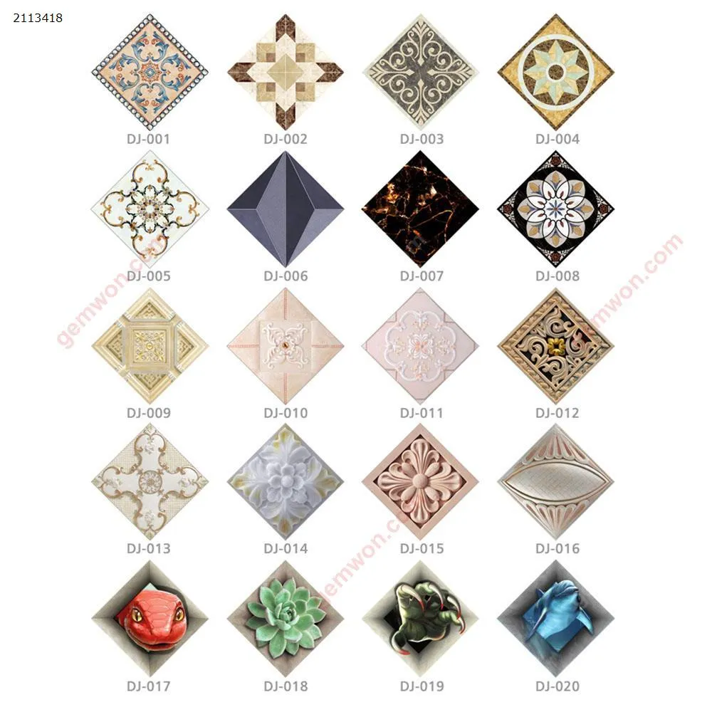 Picture of 3D Creative Diagonal Tile Sticker 12cm *12cm 10pcs (Note Pattern)