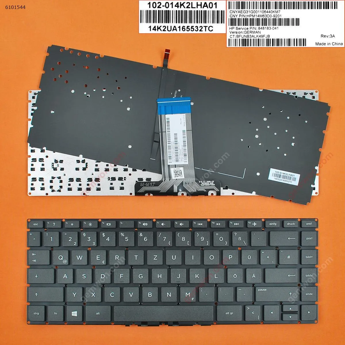Picture of hp Pavilion 14-ab BLACK (backlit,Without FRAME,Win8)