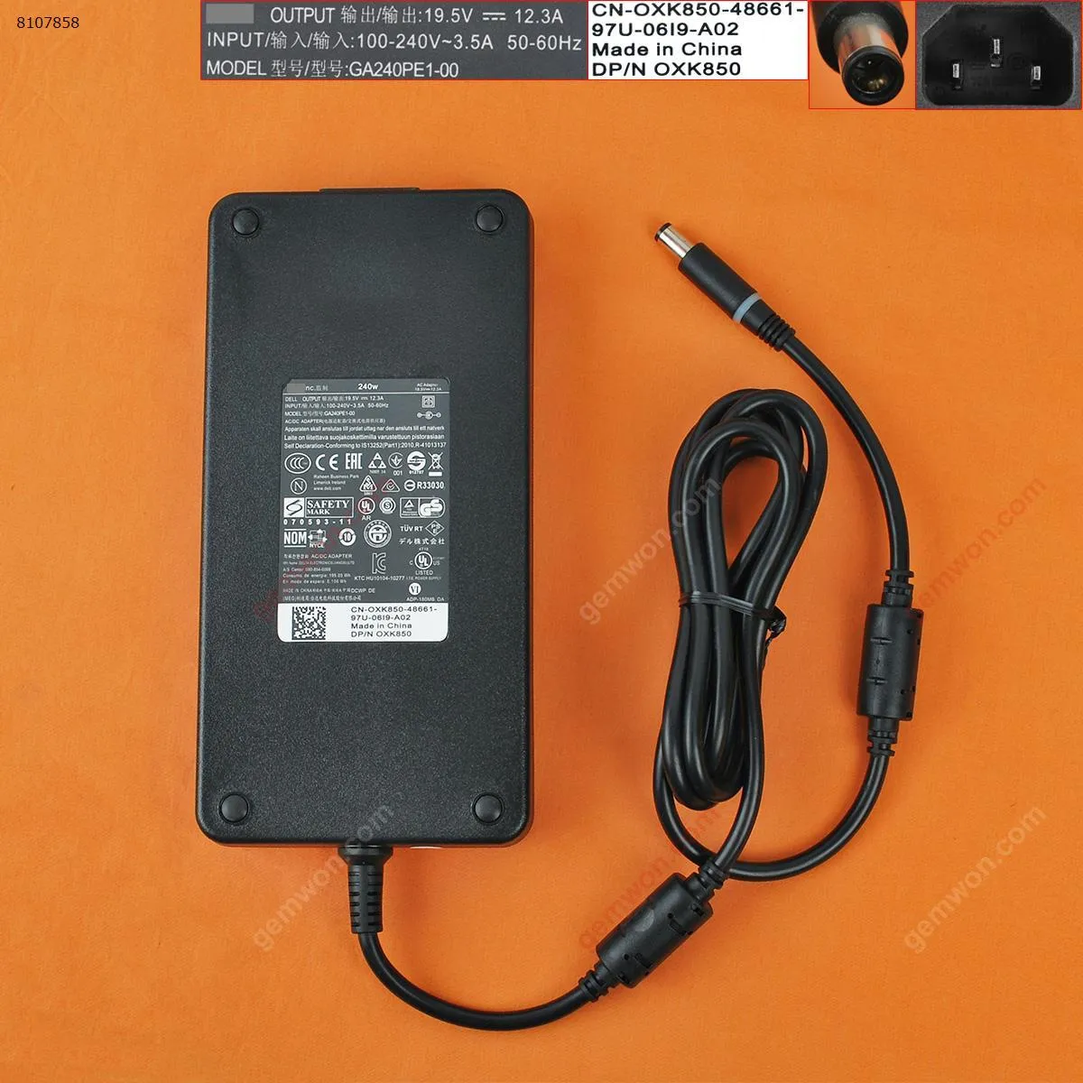 Picture of Dell 19.5V 12.3A 240W Φ7.4x5.0mm (High copy)