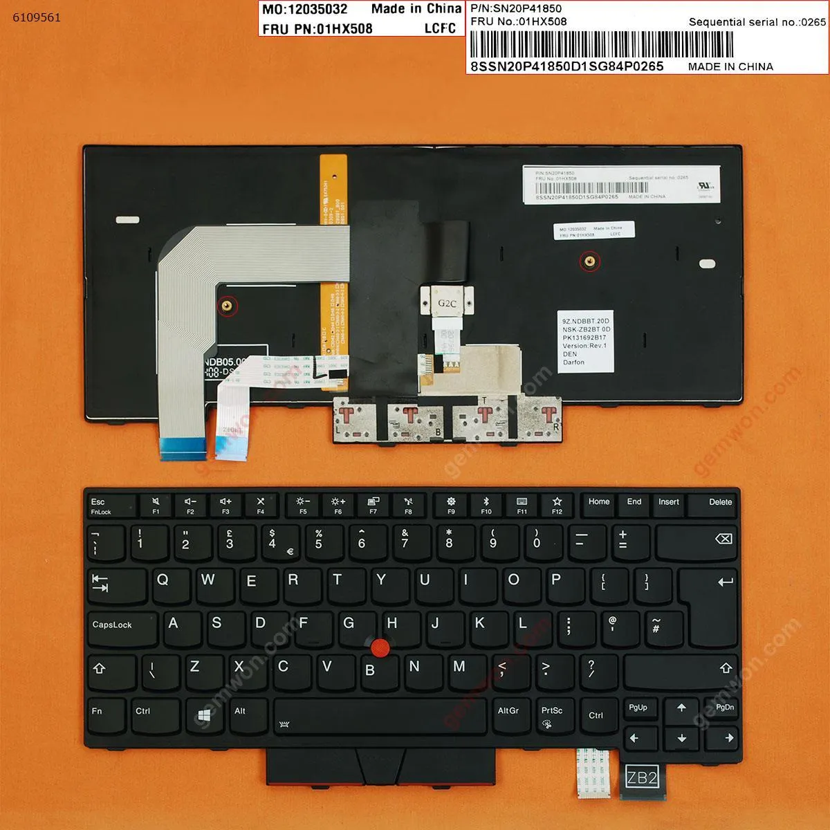 Picture of ThinkPad T470 BLACK FRAME BLACK (Backlit,For Win8)