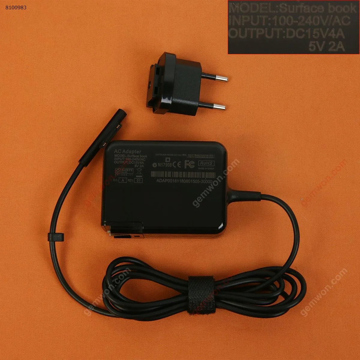 Picture of Microsoft 15V4A 5V2A 70W surface book（Wall Charger Portable Power Adapter）Plug：EU