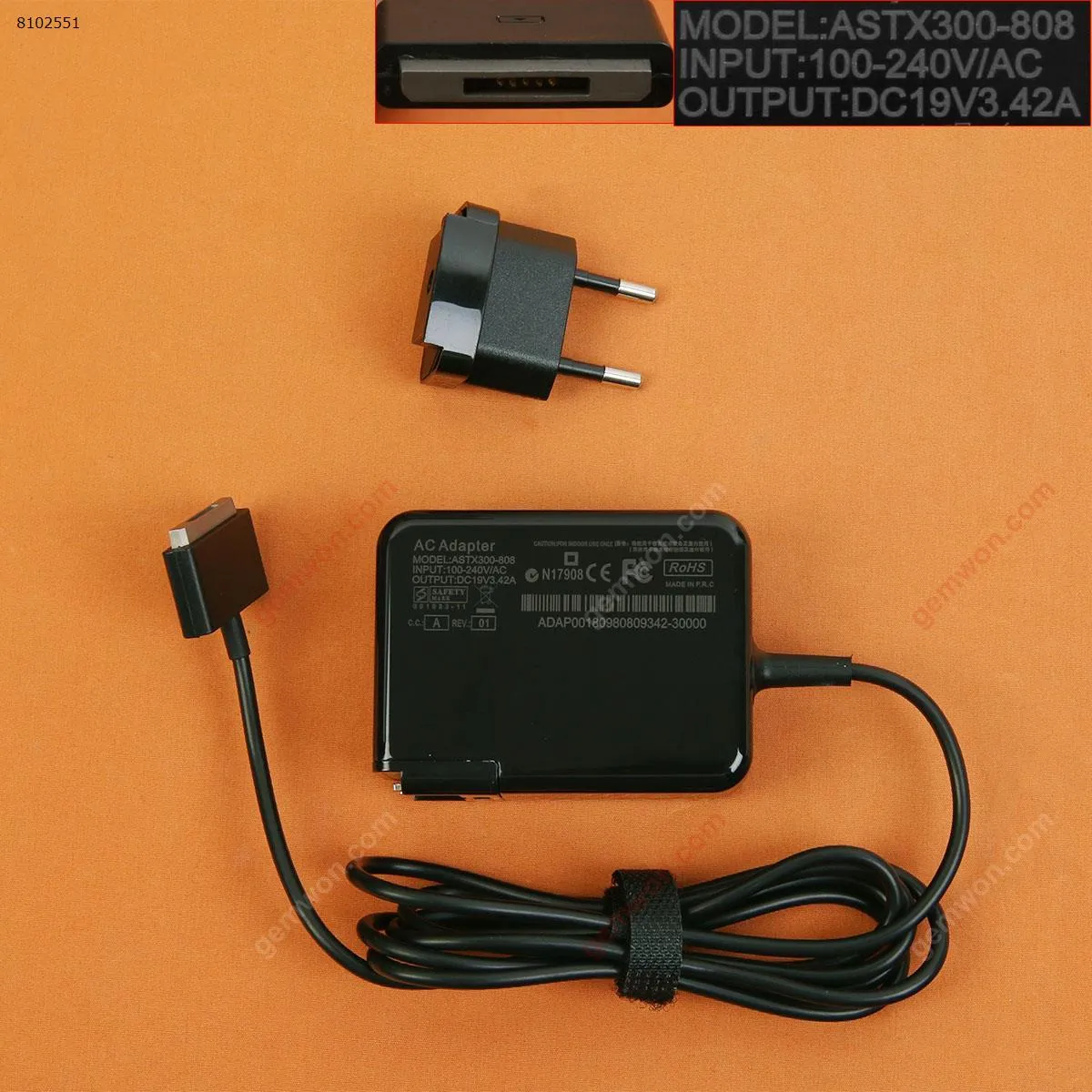 Picture of ASUS 19V3.42A 65W TX300（Wall Charger Portable Power Adapter）Plug：EU