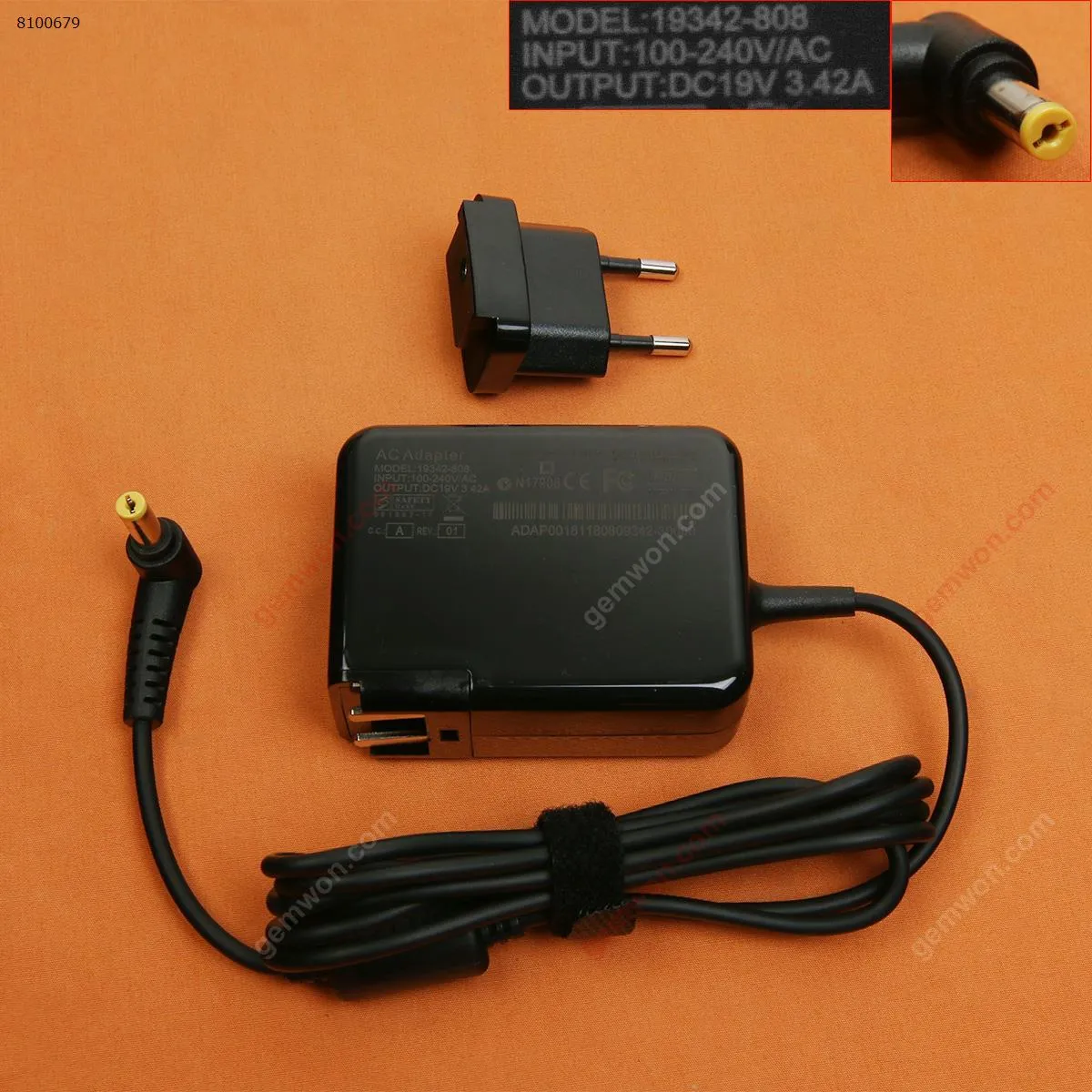 Picture of ACER 19V 3.42AΦ5.5*1.7MM 65W（Wall Charger Portable Power Adapter）Plug：EU