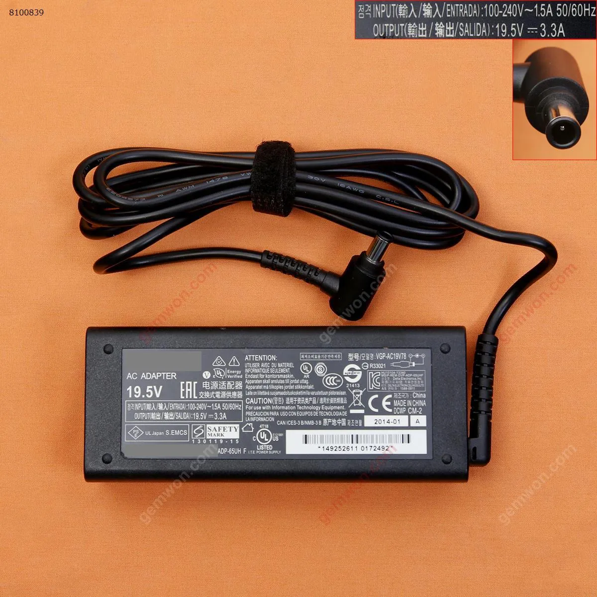 Picture of Sony 19.5V 3.3A Φ6.5x4.4mm ( Quality : A+ )