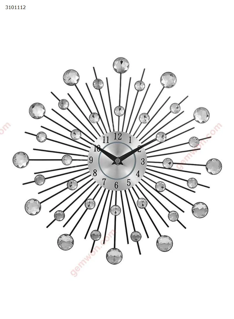 Picture of Decorative Crystal Wall Clock Silver