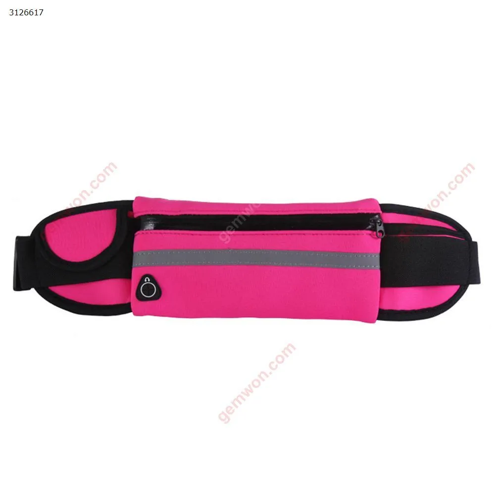 Picture of Outdoor sports pockets mobile phone running belt waterproof multi-function men and women Waist pack Breathable Pink